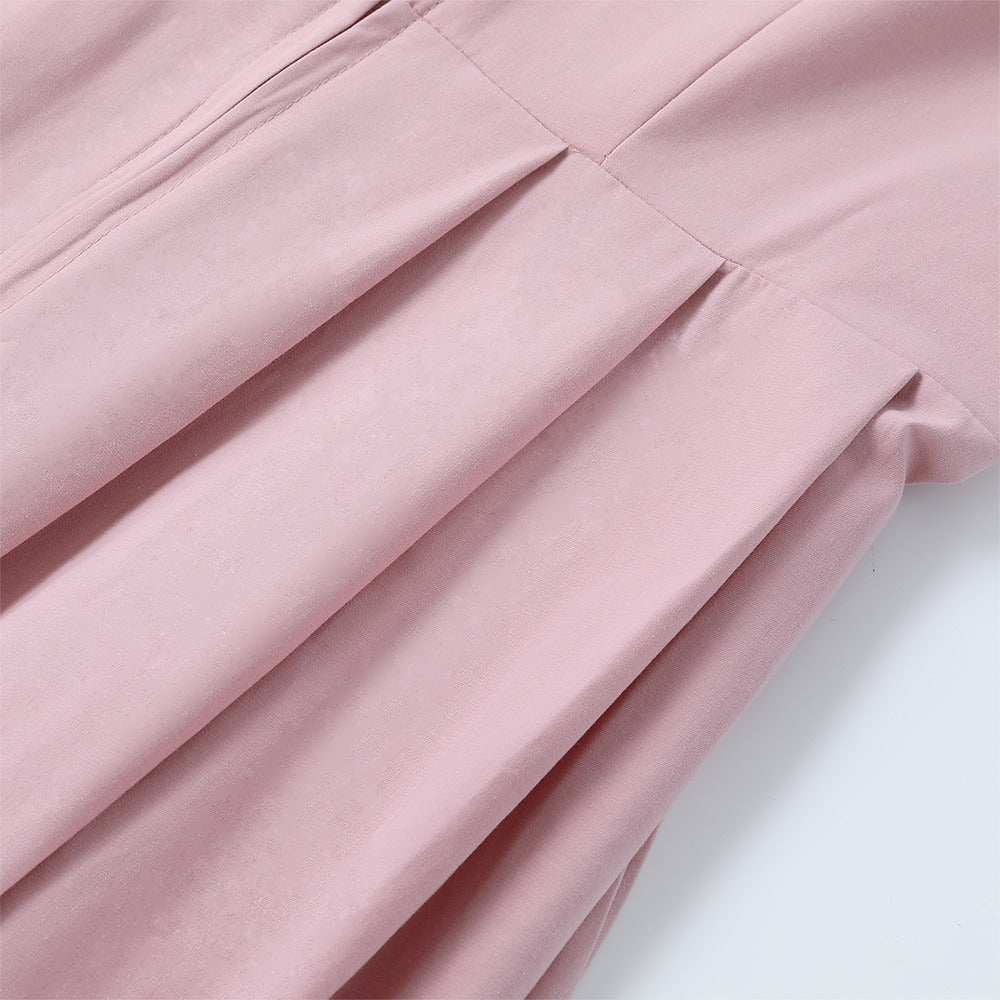 Robe Dirndl Femme Vintage en Polyester Rose 7