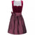 Robe Dirndl Noire Brodée en Tissu pour Femmes 1