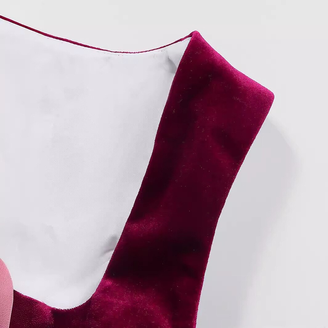 Robe Dirndl Noire Brodée en Tissu pour Femmes 6