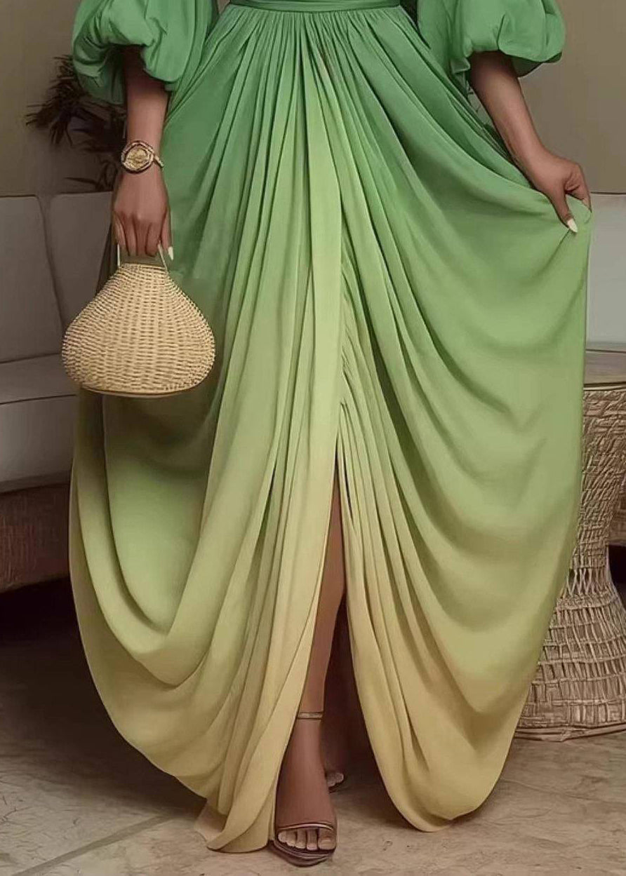 Robe Femme Asymétrique À Manches Bouffantes 4