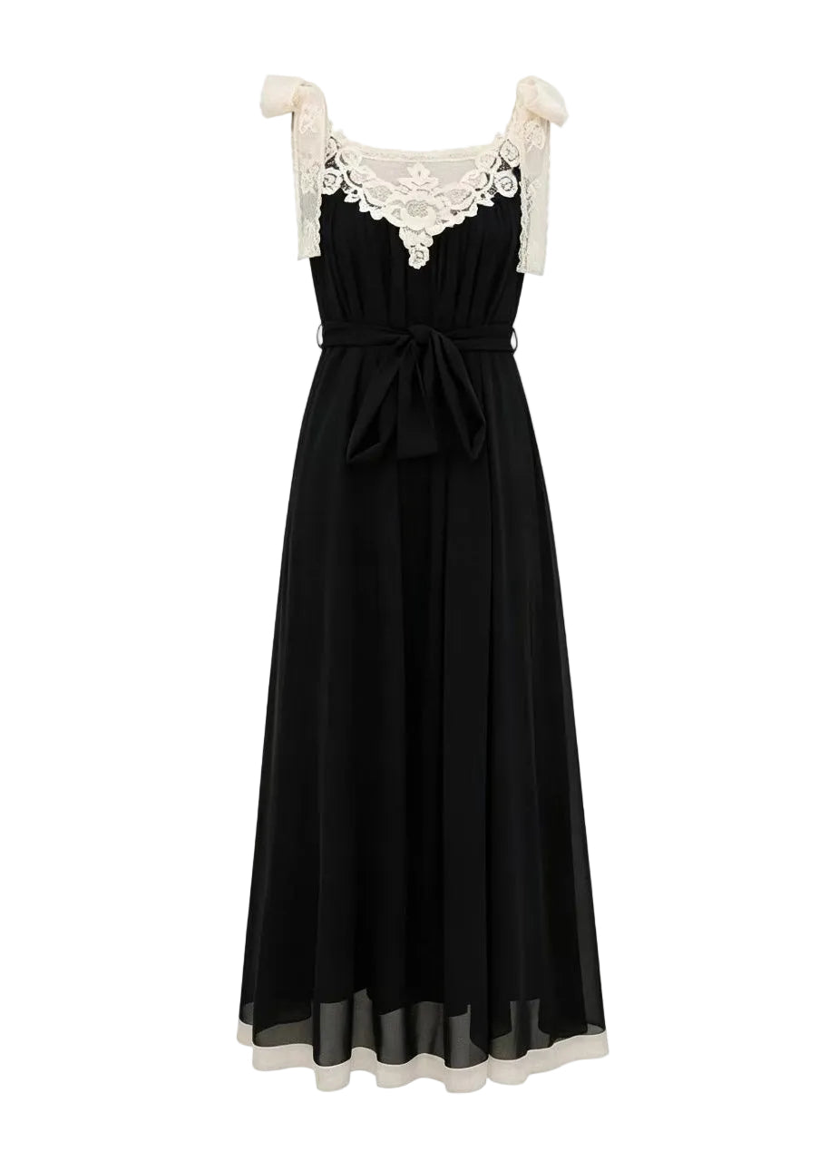 Robe Femme Boho Col en V Patchwork Sans Manches 4