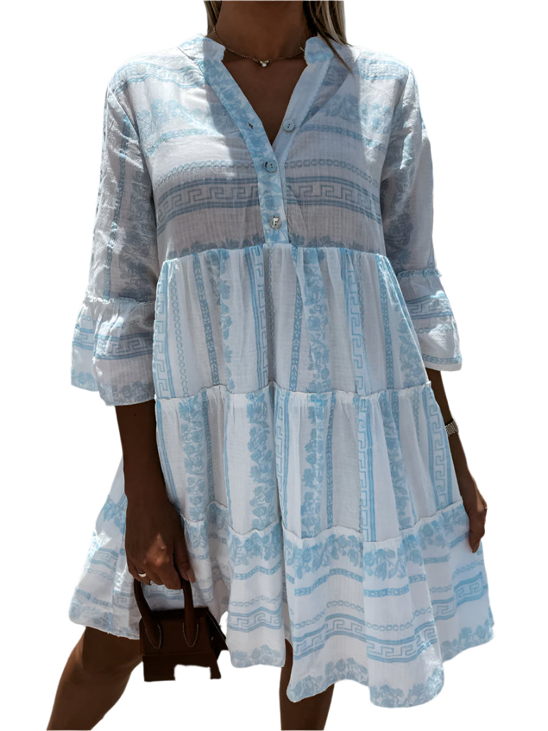 Robe Femme Boho à Volants en Tissu Léger 0