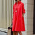 Robe Femme Chemise Oversize Coton avec Manches Retroussées et Poches 5