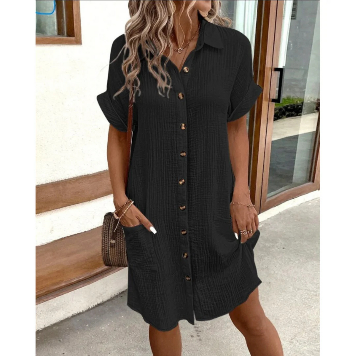 Robe Femme Chemise Polyvalente Chic 2