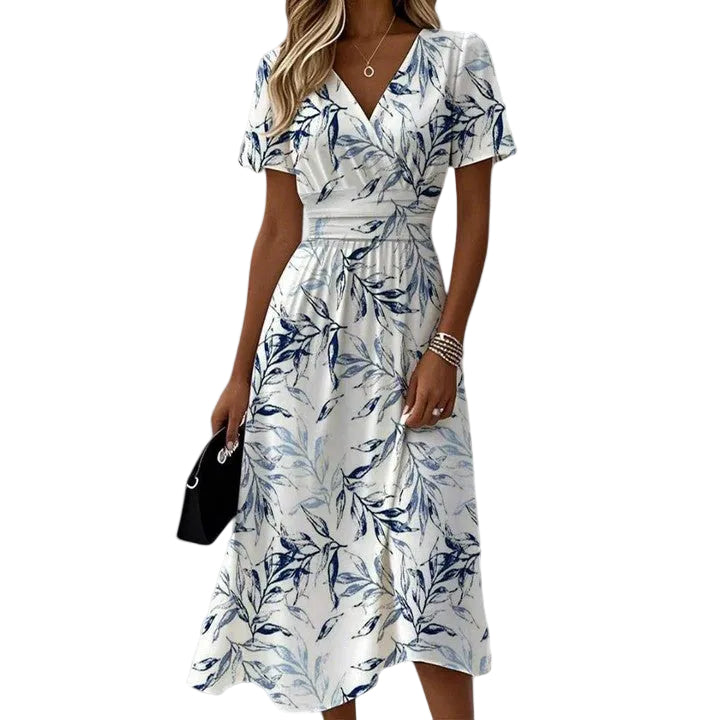 Robe Femme Chic à Encolure Croisée 0