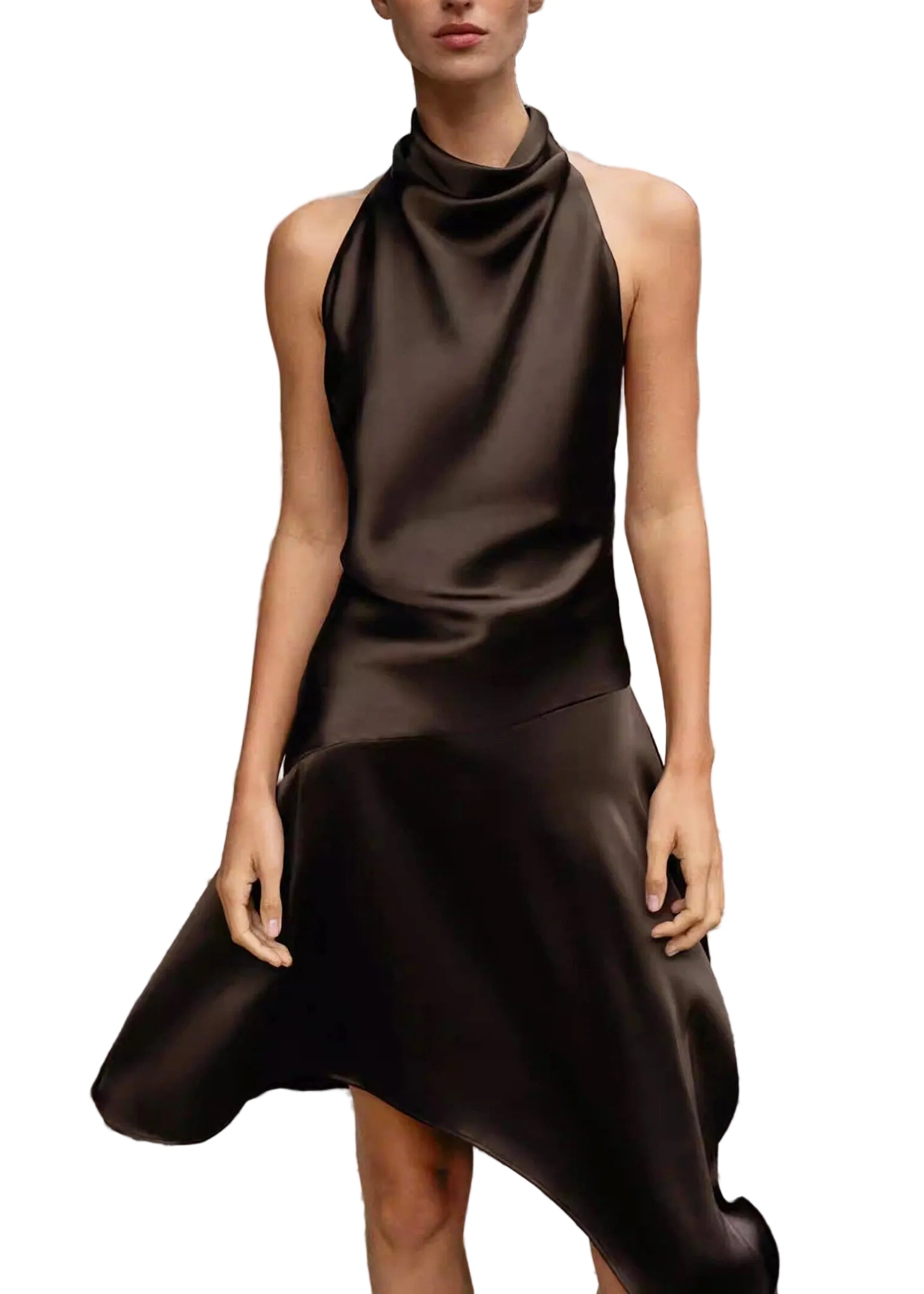 Robe Femme Dos Nu Asymétrique Décontractée Été 0