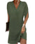 Robe Femme Drapée à Col V 0