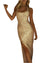 Robe Femme Élégante à Fente Haute en Tissu Satiné