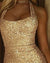 Robe Femme Élégante à Fente Haute en Tissu Satiné