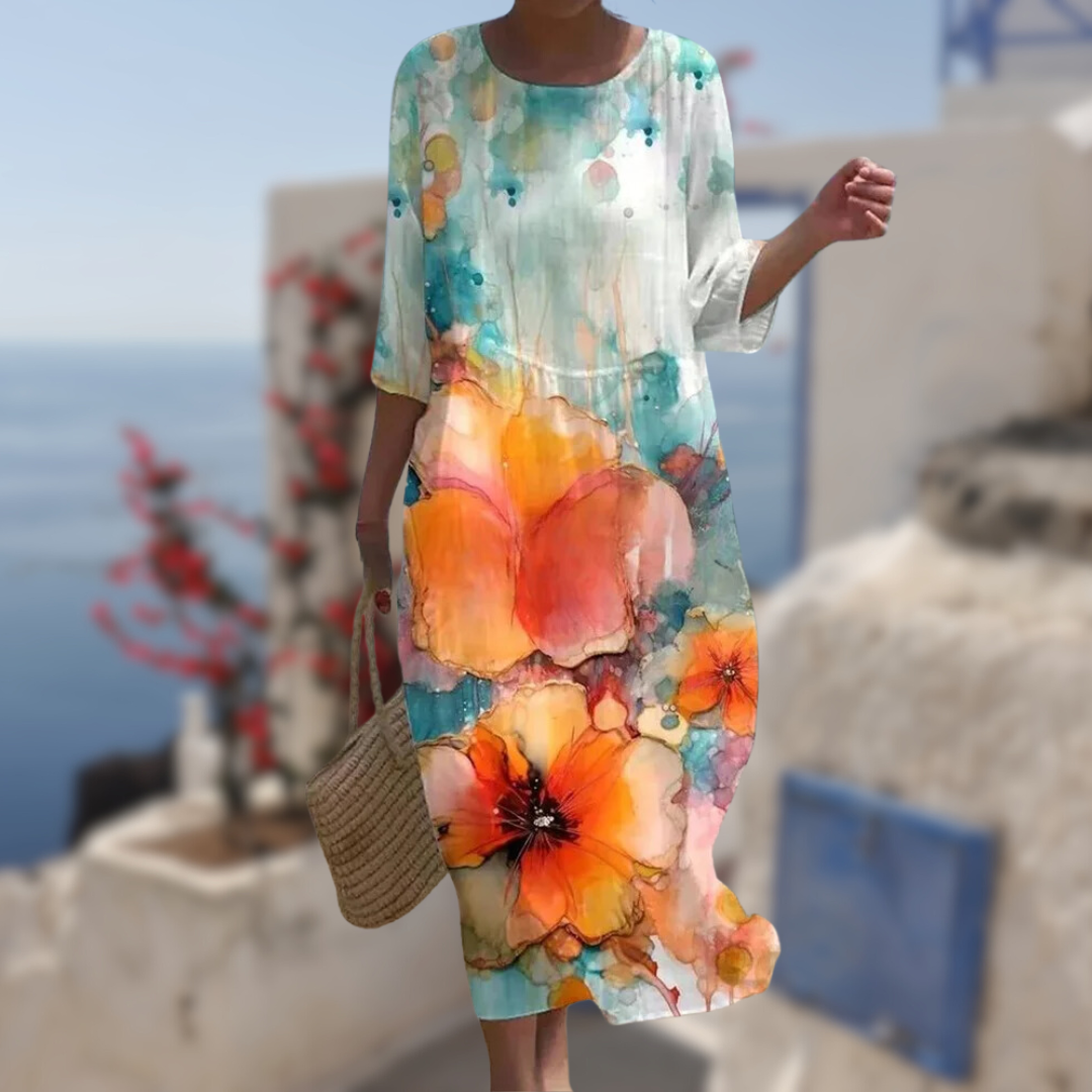 Robe Femme Élégante à Fleurs 3