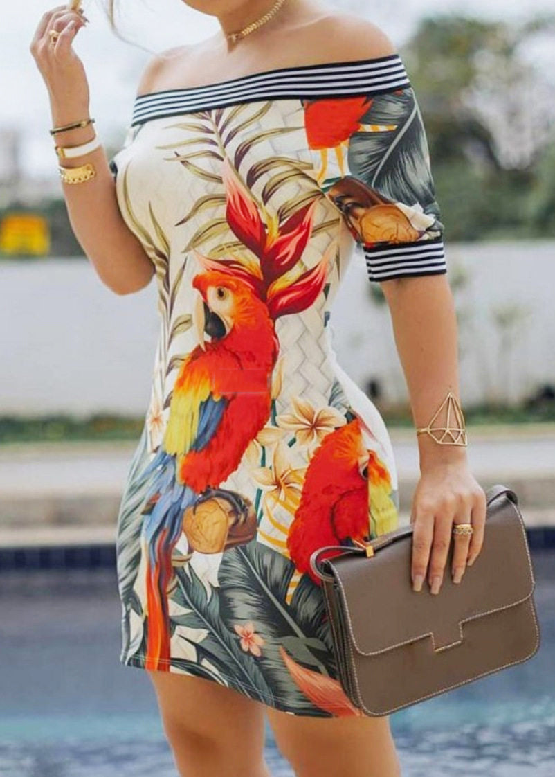Robe Femme Enveloppante à Épaules Dénudées Style Estival 3