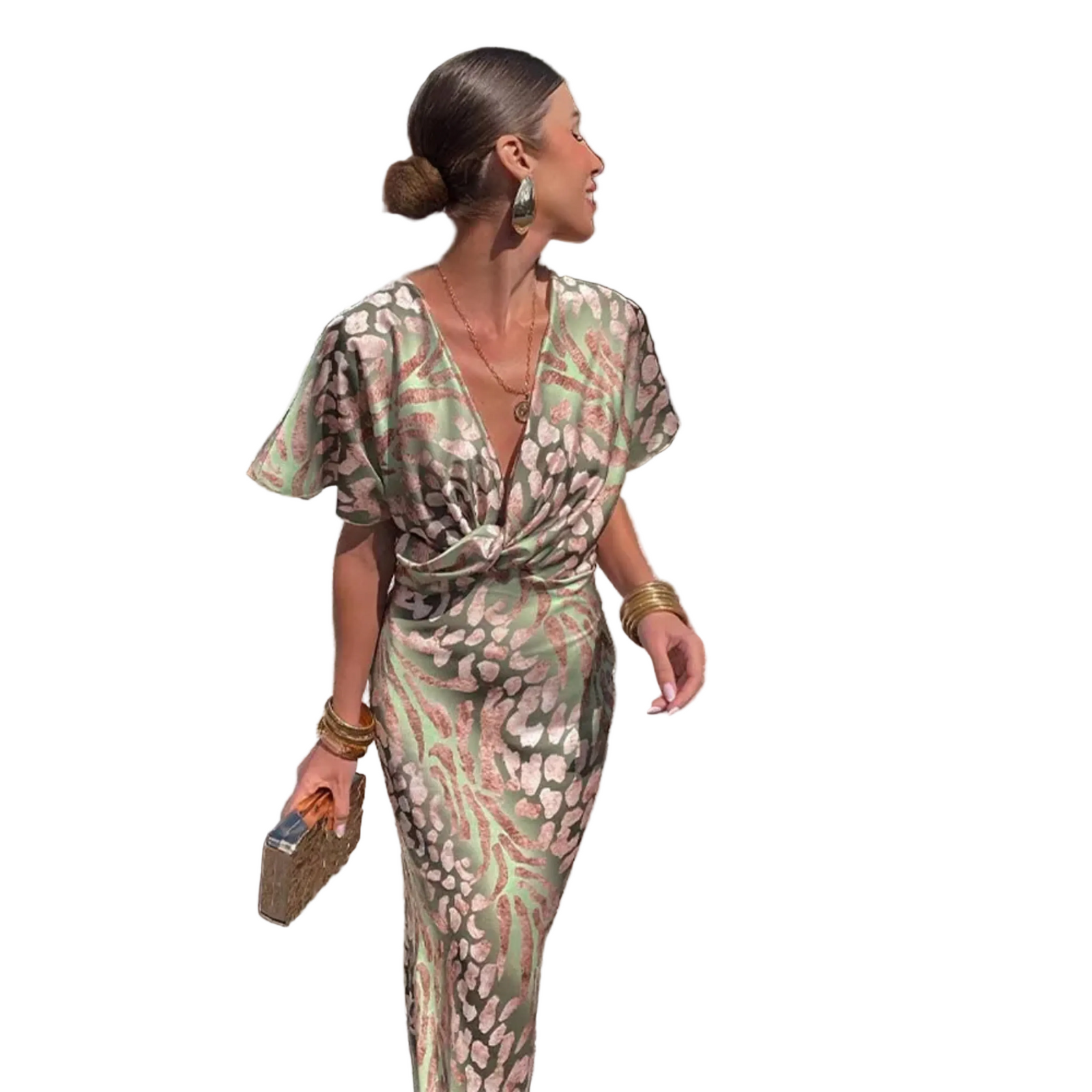 Robe Femme Fluide Décolleté V 0