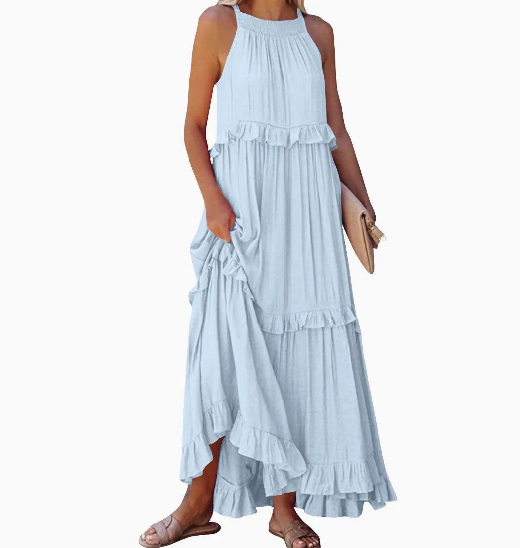 Robe Femme Midi Fluide Inspirée de la Nature 11