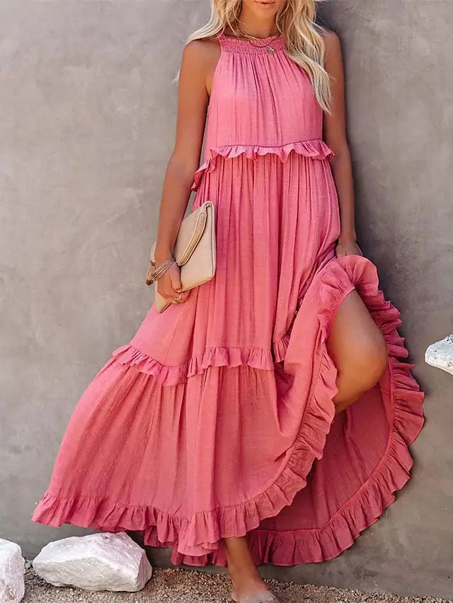 Robe Femme Midi Fluide Inspirée de la Nature 1