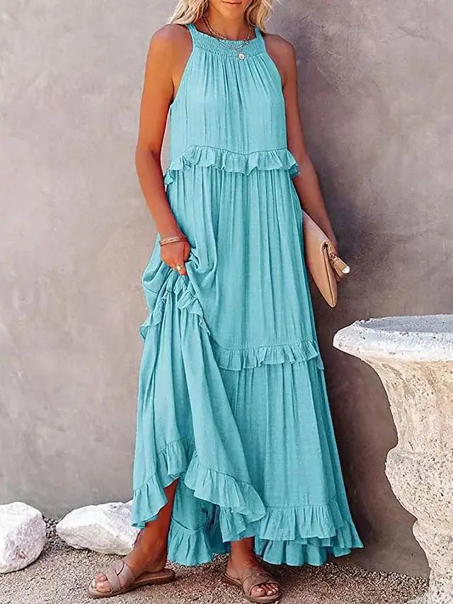 Robe Femme Midi Fluide Inspirée de la Nature 5