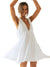 Robe Femme Mini Encolure en V Profonde Coton Taille Empire 10