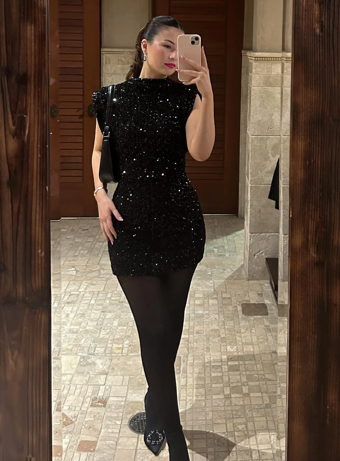 Robe Femme Mini à Paillettes Chic pour Soirée 1