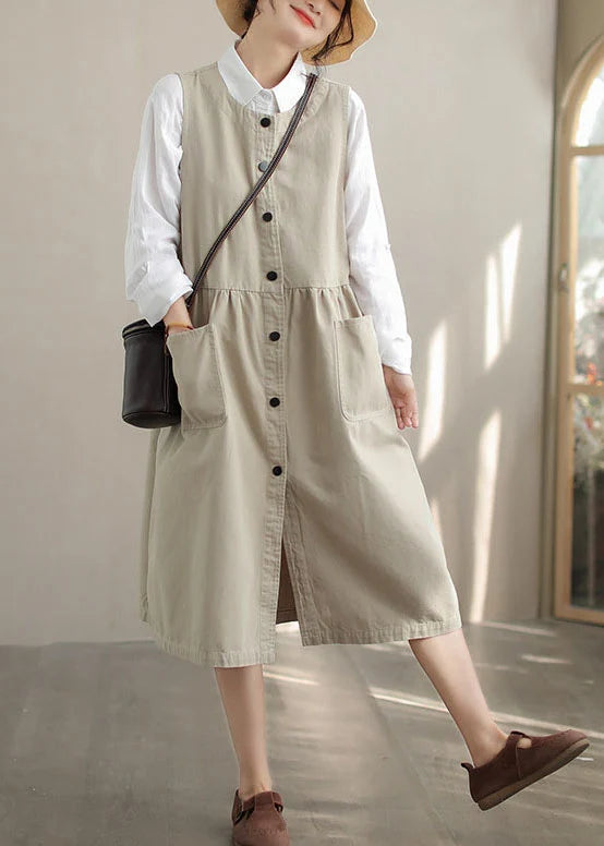 Robe Femme Sans Manches à Poches Oversize 2