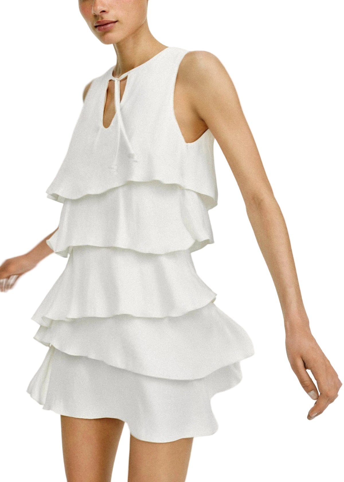 Robe Femme Superposée à Lacets Style Thé pour Été 0