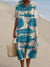 Robe Femme T-shirt Grande Taille à Manches Courtes Motif Océan Coton 16