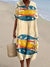 Robe Femme T-shirt Grande Taille à Manches Courtes Motif Océan Coton 6