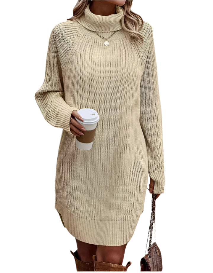 Robe Femme Tricotée Classique Mélange de Fibres Douces 0