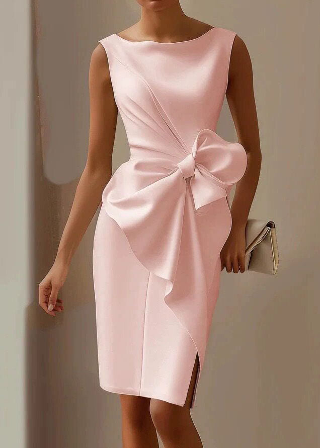 Robe Femme Vacances Ouverte Côté Nouée Sans Manches 1