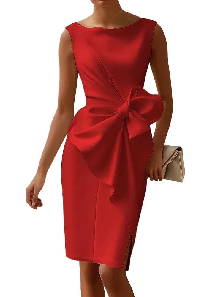 Robe Femme Vacances Ouverte Côté Nouée Sans Manches 2