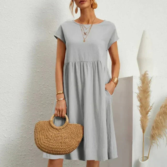 Robe Femme à Encolure Ronde Chic 1