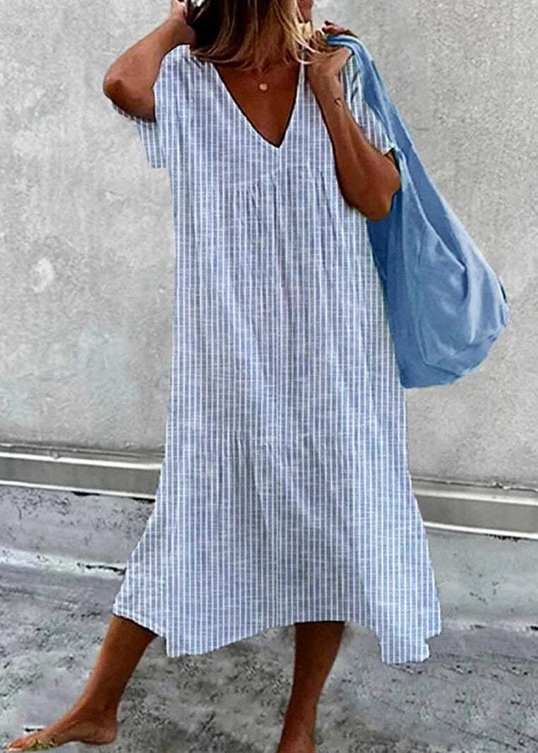 Robe Longue Ample à Col en V pour Femme 2