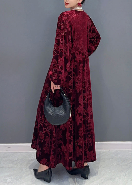 Robe Longue Chic à Col en V pour Femme 4