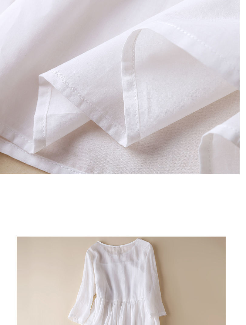 Robe Longue Femme Bohème Coton Lin 1