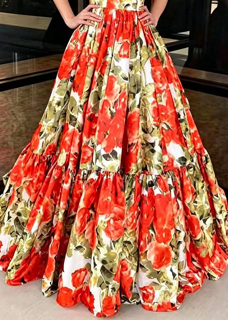 Robe Longue Femme Bohème Sans Manches avec Lacets et Ourlet Large 4