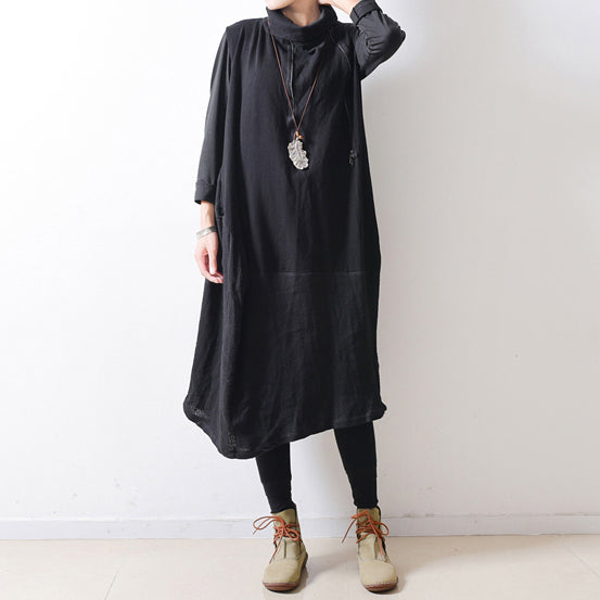 Robe Longue Femme Caftan Patchwork Automnal Grande Taille 1