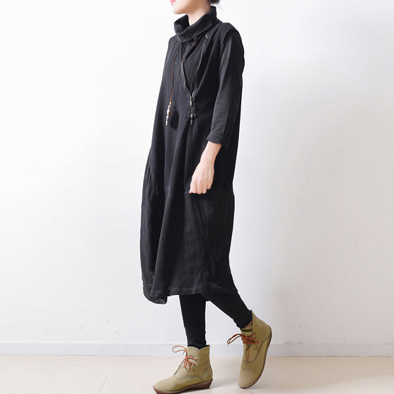 Robe Longue Femme Caftan Patchwork Automnal Grande Taille 2
