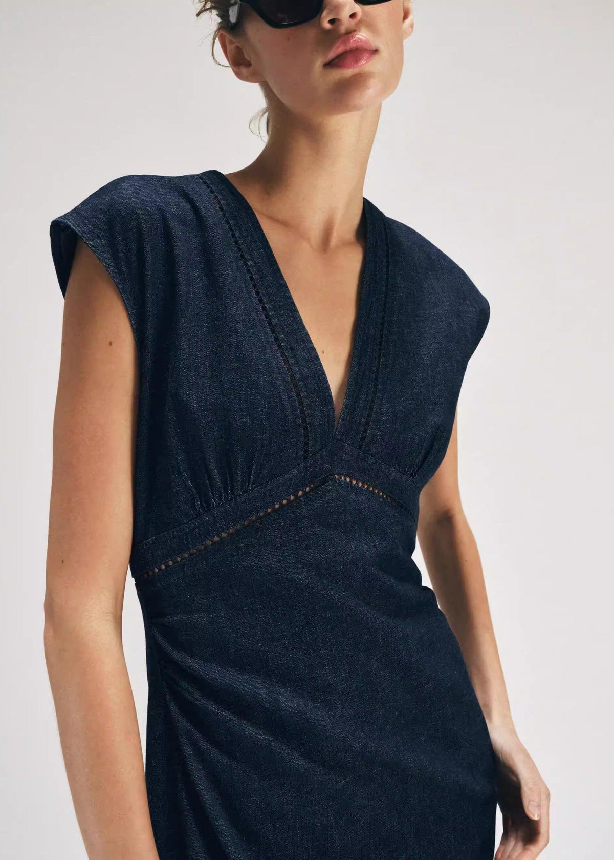 Robe Longue Femme Col V Dos Ouvert Ample 2