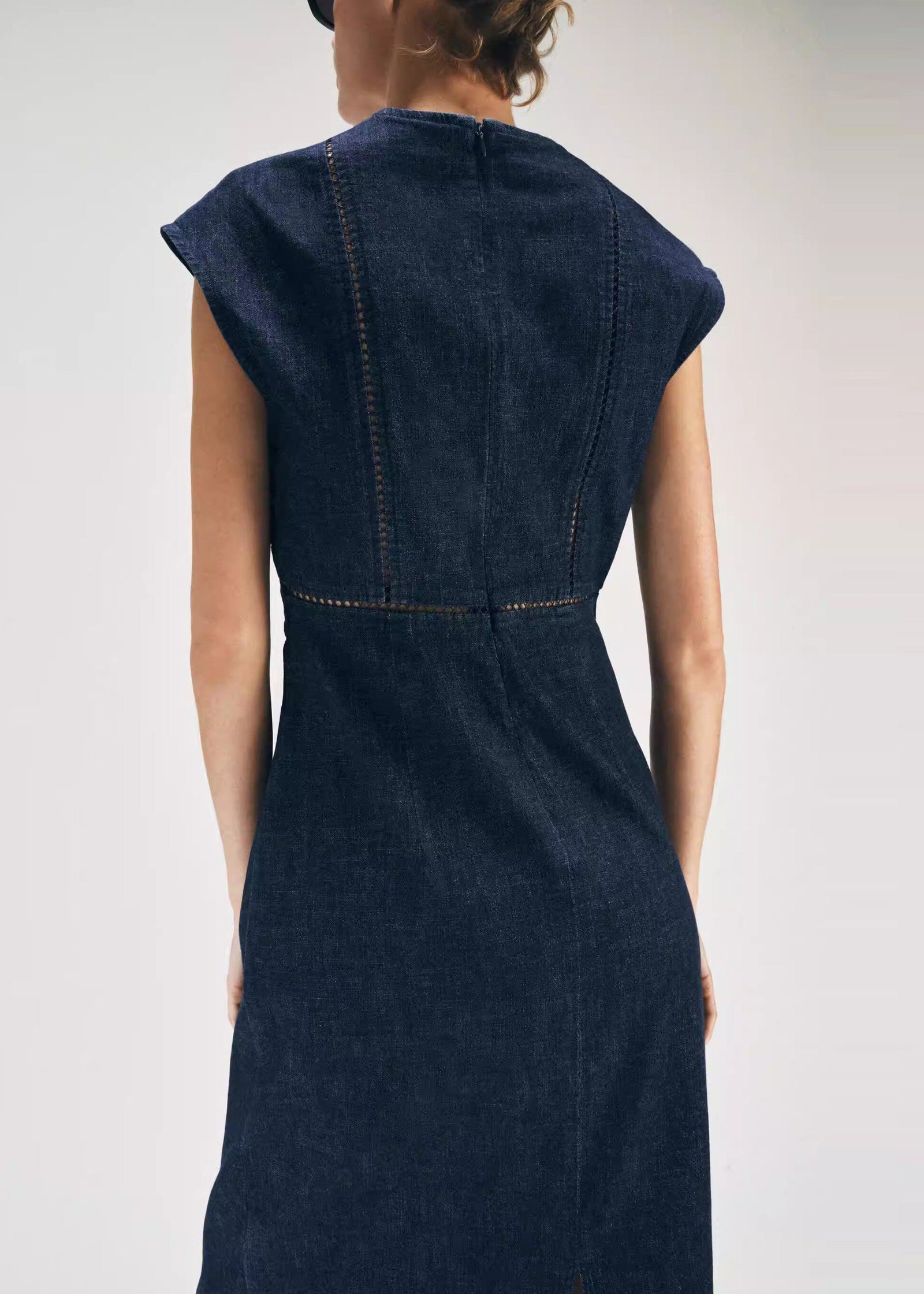 Robe Longue Femme Col V Dos Ouvert Ample 3