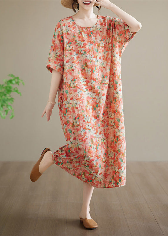 Robe Longue Femme Décontractée Manches Courtes Patchwork 2