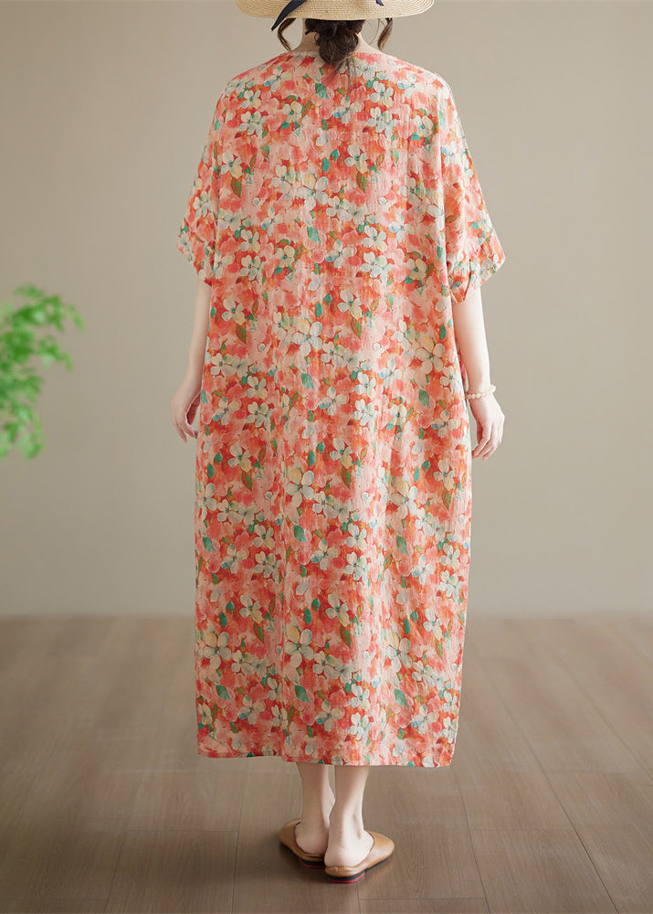 Robe Longue Femme Décontractée Manches Courtes Patchwork 4
