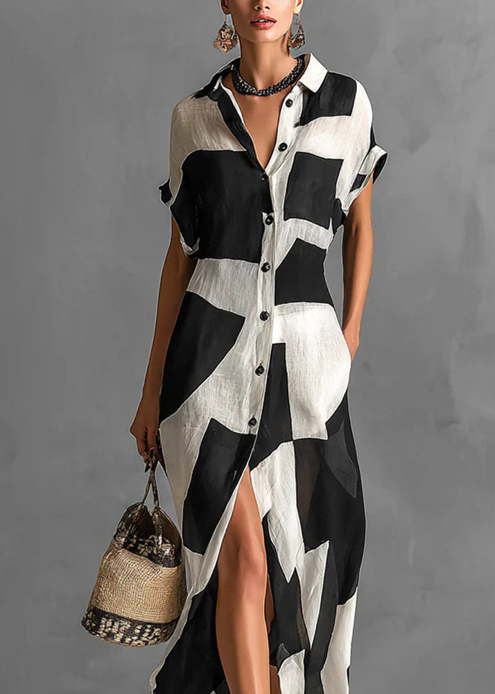 Robe Longue Femme Drapée à Manches Longues pour Été 4
