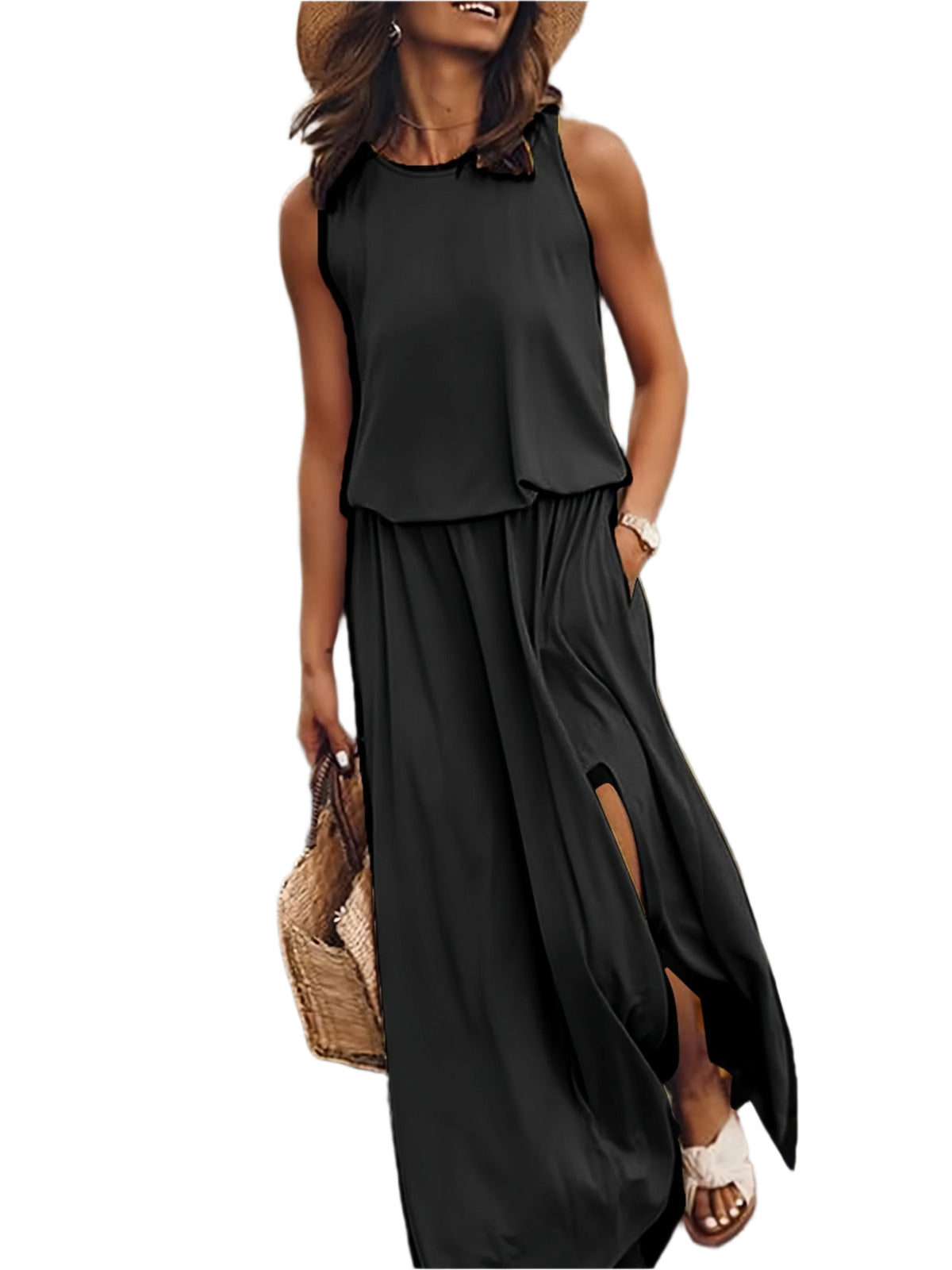 Robe Longue Femme Été Tissu Léger Maxi Confortable 0