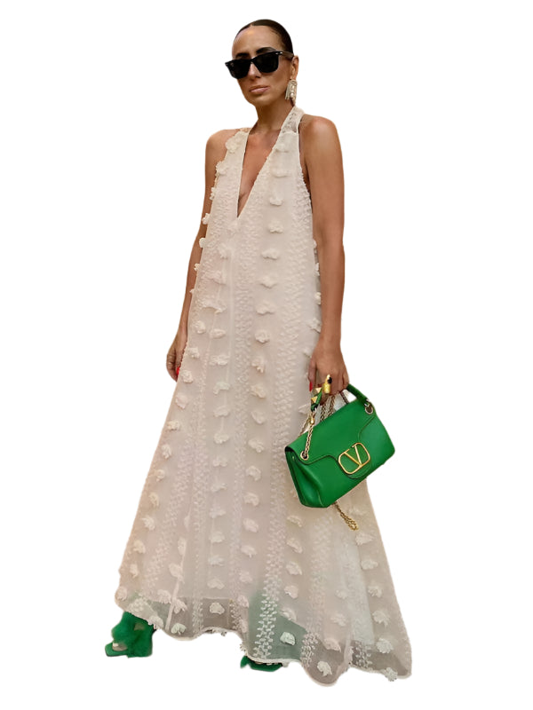 Robe Longue Femme Fleurie Maxi Tissu Léger 0