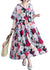 Robe Longue Femme Fleurie à Manches Mi-Longues pour Été 0