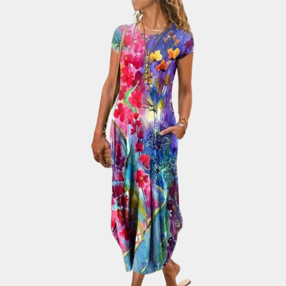 Robe Longue Femme Maxi Tissu Doux pour Été 2