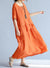 Robe Longue Femme Maxi en Lin à Manches Courtes pour l'Été 5
