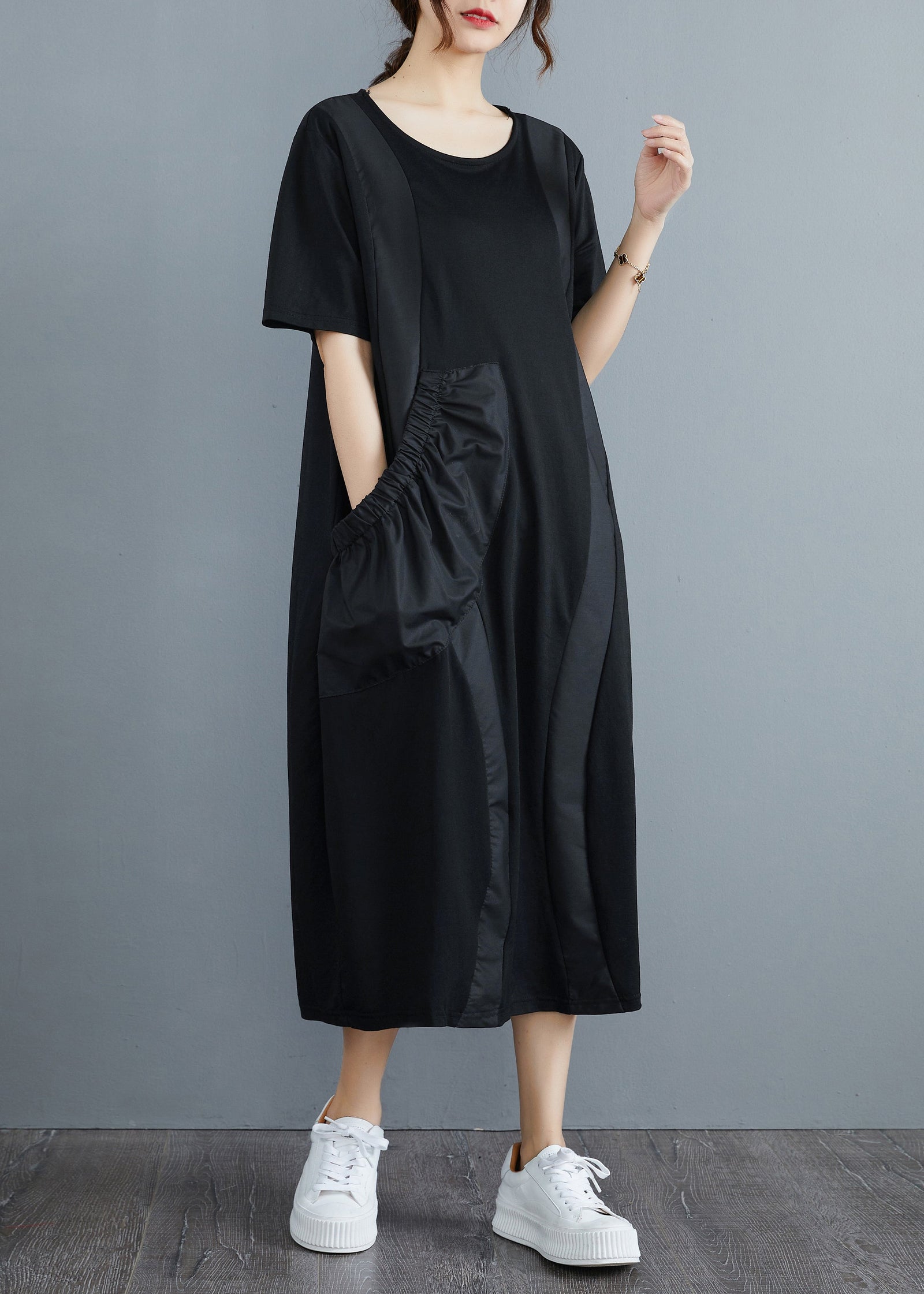 Robe Longue Femme Patchwork Chic 0