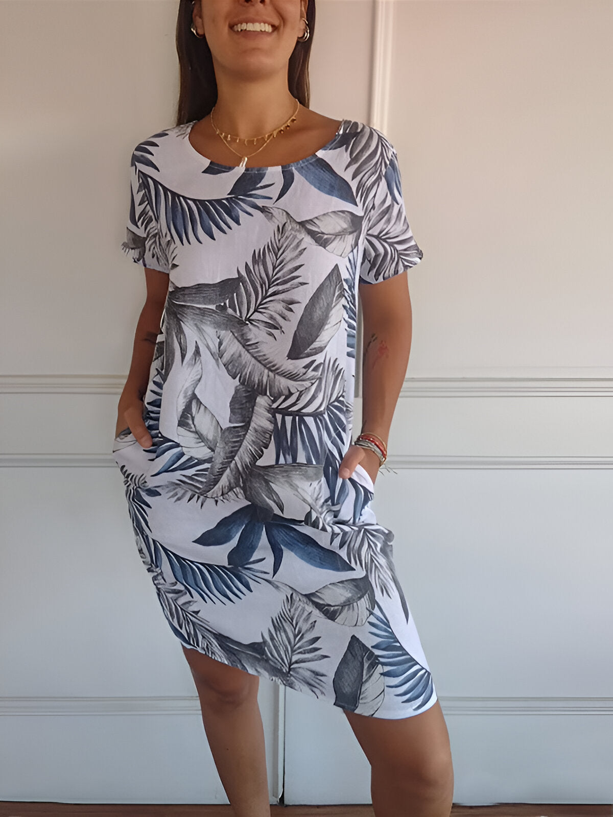 Robe Longue Femme Polyvalente Avec Encolure Ronde 3
