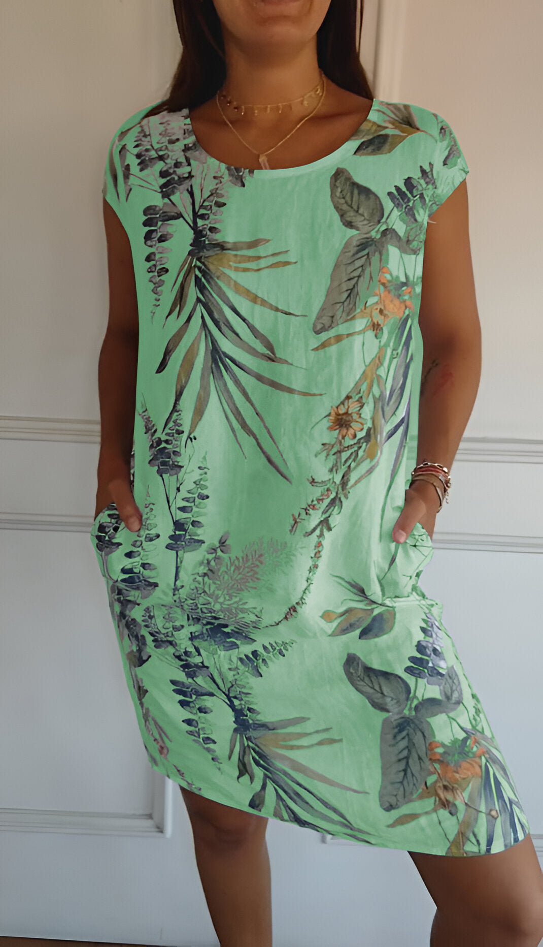 Robe Longue Femme Polyvalente Avec Encolure Ronde 6