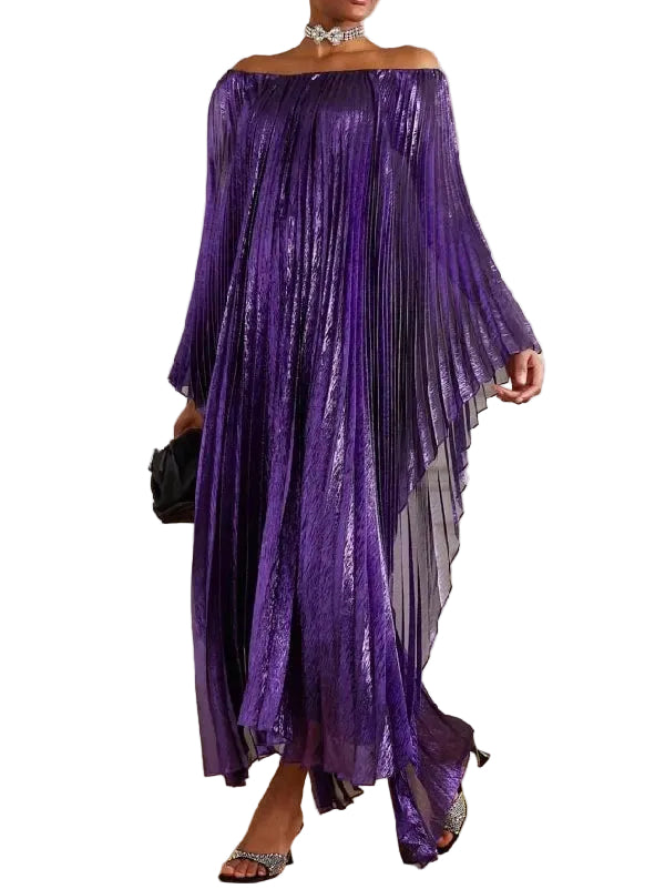 Robe Longue Femme Style Drapé 0