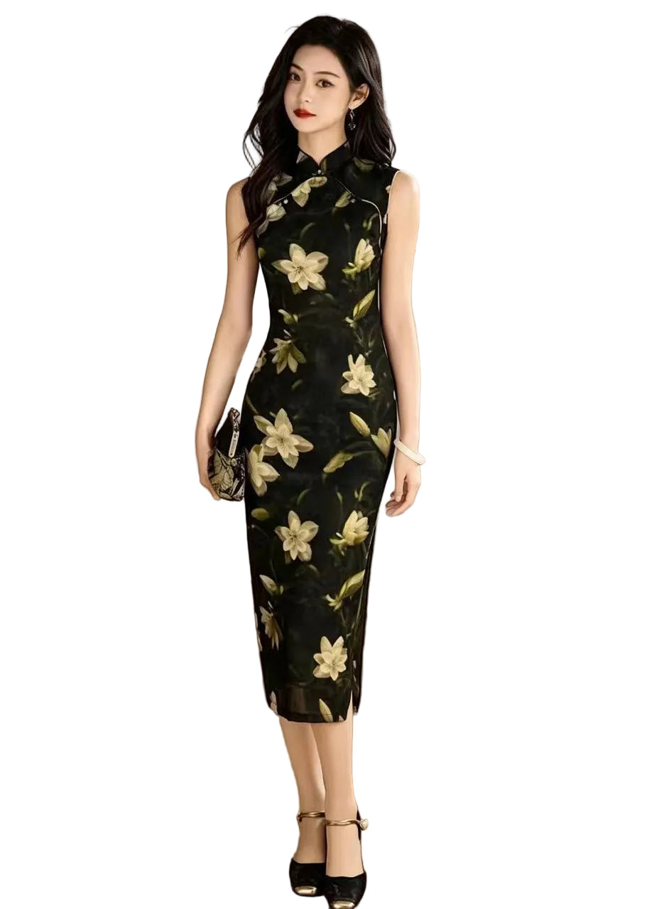 Robe Longue Femme Style Drapé 0